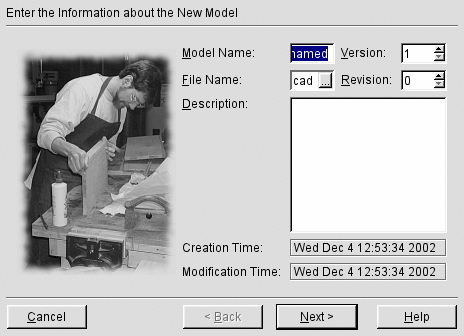 New Model Wizard dialog
